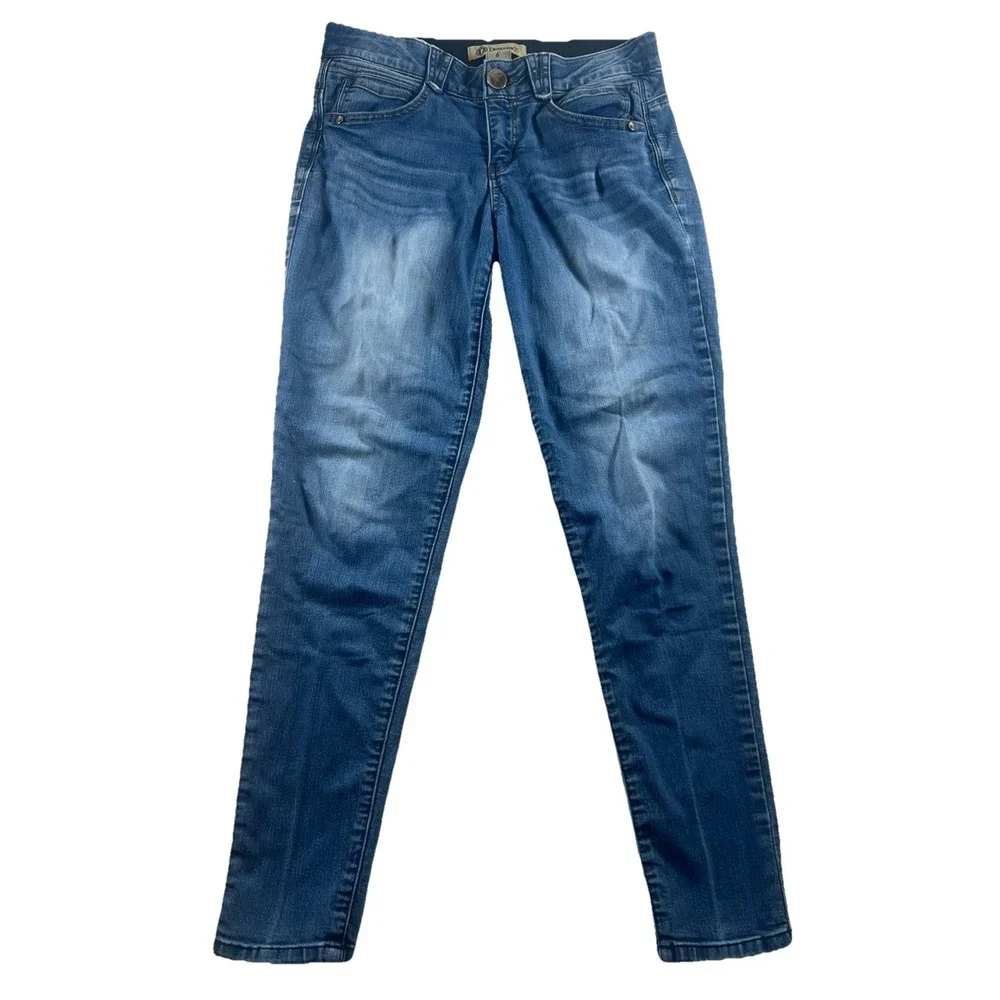 Democracy Jeans Womens 6 Blue Ab Technology Medium Wash Mid Rise Skinny‎ Stretch